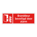 Branddeur beveiligd door alarm