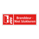 Branddeur - Niet blokkeren