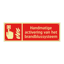 Handmatige activering van het brandblussysteem