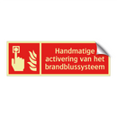 Handmatige activering van het brandblussysteem