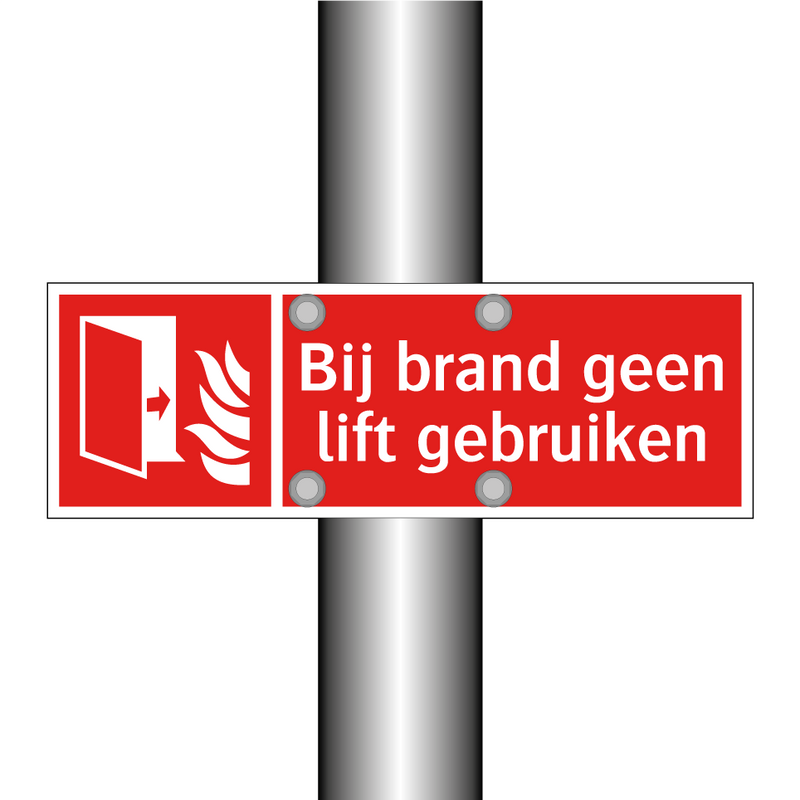 Bij brand geen lift gebruiken