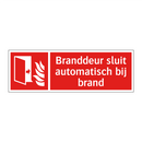 Branddeur sluit automatisch bij brand