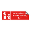Vetbrandblusser brandklassen A, B, F
