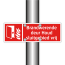 Brandwerende deur Houd sluitgebied vrij