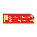 Houd toegang tot hydrant vrij