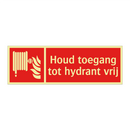 Houd toegang tot hydrant vrij