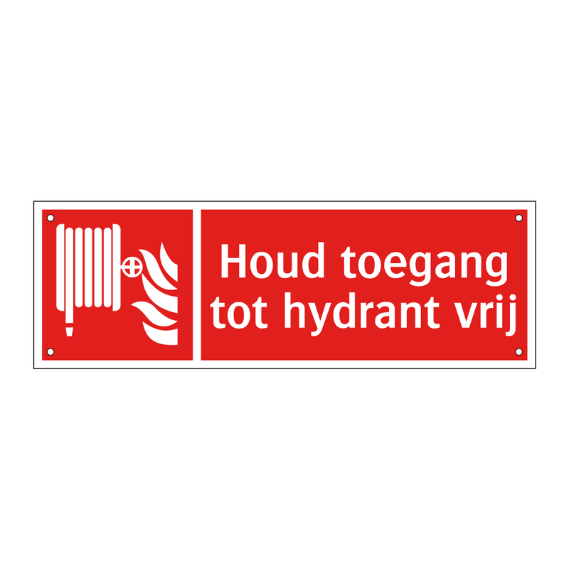 Houd toegang tot hydrant vrij