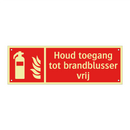 Houd toegang tot brandblusser vrij