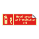 Houd toegang tot brandblusser vrij