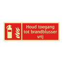 Houd toegang tot brandblusser vrij