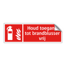 Houd toegang tot brandblusser vrij