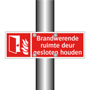 Brandwerende ruimte deur gesloten houden