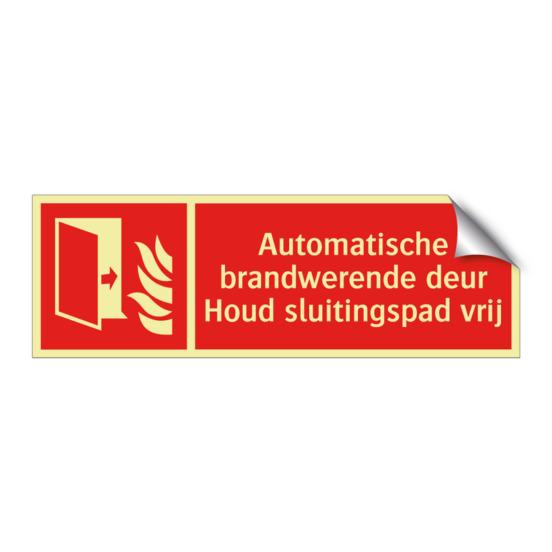 Automatische brandwerende deur Houd sluitingspad vrij