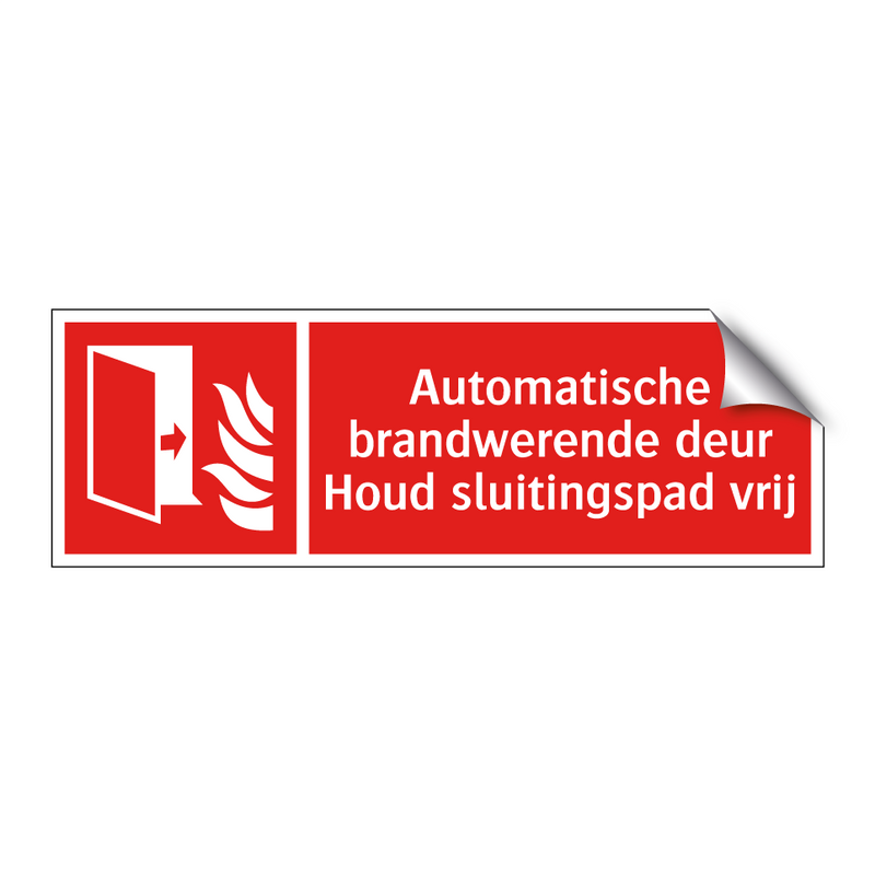 Automatische brandwerende deur Houd sluitingspad vrij