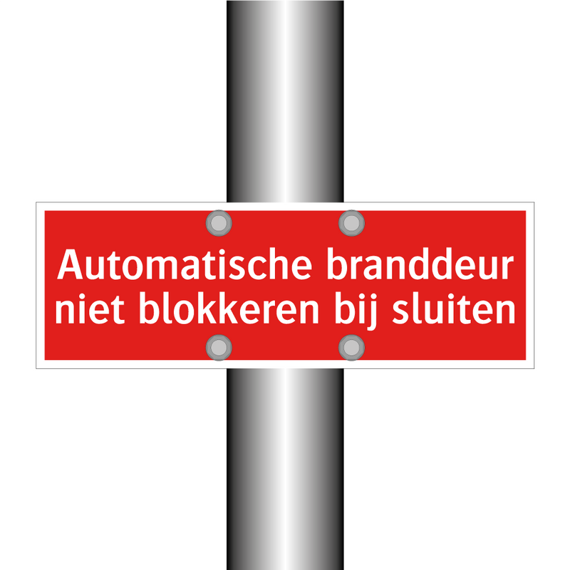 Automatische branddeur niet blokkeren bij sluiten