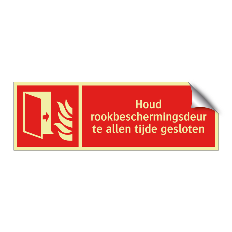 Houd rookbeschermingsdeur te allen tijde gesloten