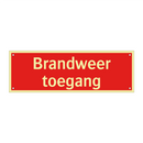 Brandweer toegang