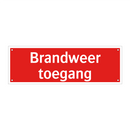 Brandweer toegang