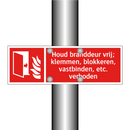 Houd branddeur vrij; klemmen, blokkeren, vastbinden, etc. verboden