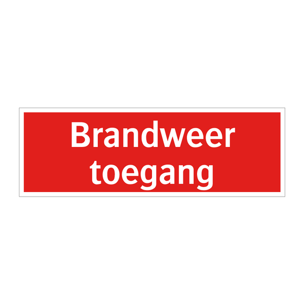 Brandweer toegang