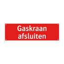Gaskraan afsluiten