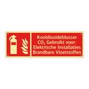 Kooldioxideblusser CO₂ Gebruikt voor: Elektrische Installaties Brandbare Vloeistoffen