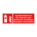 Kooldioxideblusser CO₂ Gebruikt voor: Elektrische Installaties Brandbare Vloeistoffen