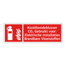 Kooldioxideblusser CO₂ Gebruikt voor: Elektrische Installaties Brandbare Vloeistoffen