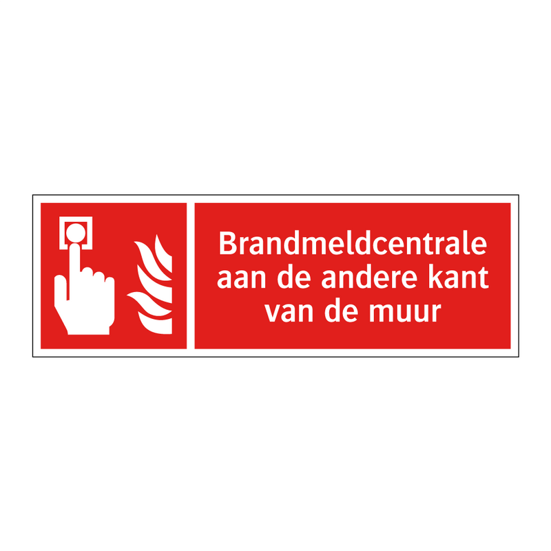 Brandmeldcentrale aan de andere kant van de muur
