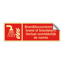 Brandblussysteem Bij brand of brandalarm Verlaat onmiddellijk de ruimte