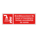 Brandblussysteem Bij brand of brandalarm Verlaat onmiddellijk de ruimte