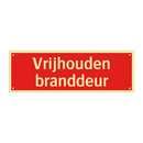 Vrijhouden branddeur
