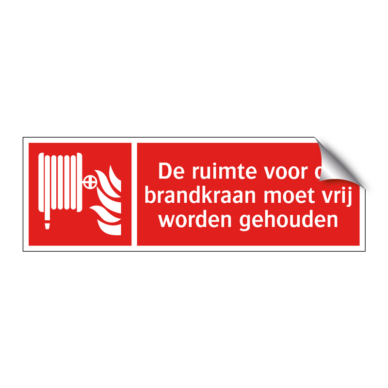 De ruimte voor de brandkraan moet vrij worden gehouden