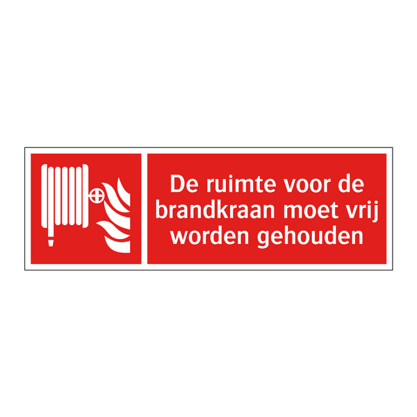 De ruimte voor de brandkraan moet vrij worden gehouden