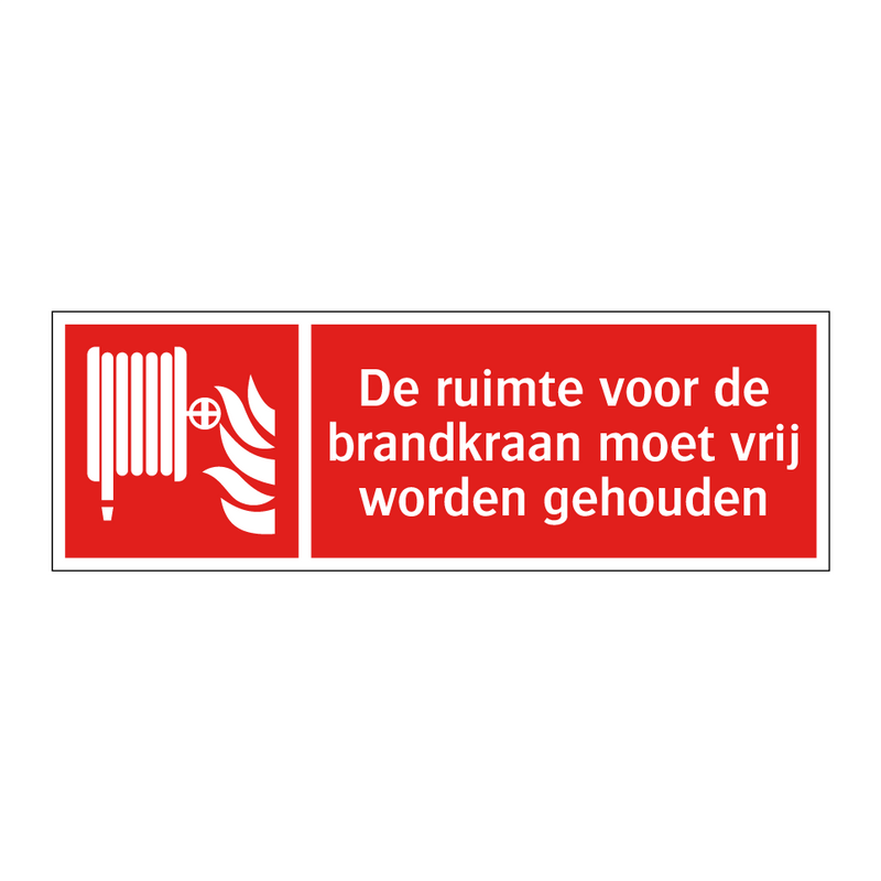 De ruimte voor de brandkraan moet vrij worden gehouden