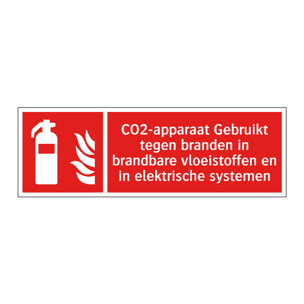 CO2-apparaat Gebruikt tegen branden in brandbare vloeistoffen en in elektrische systemen