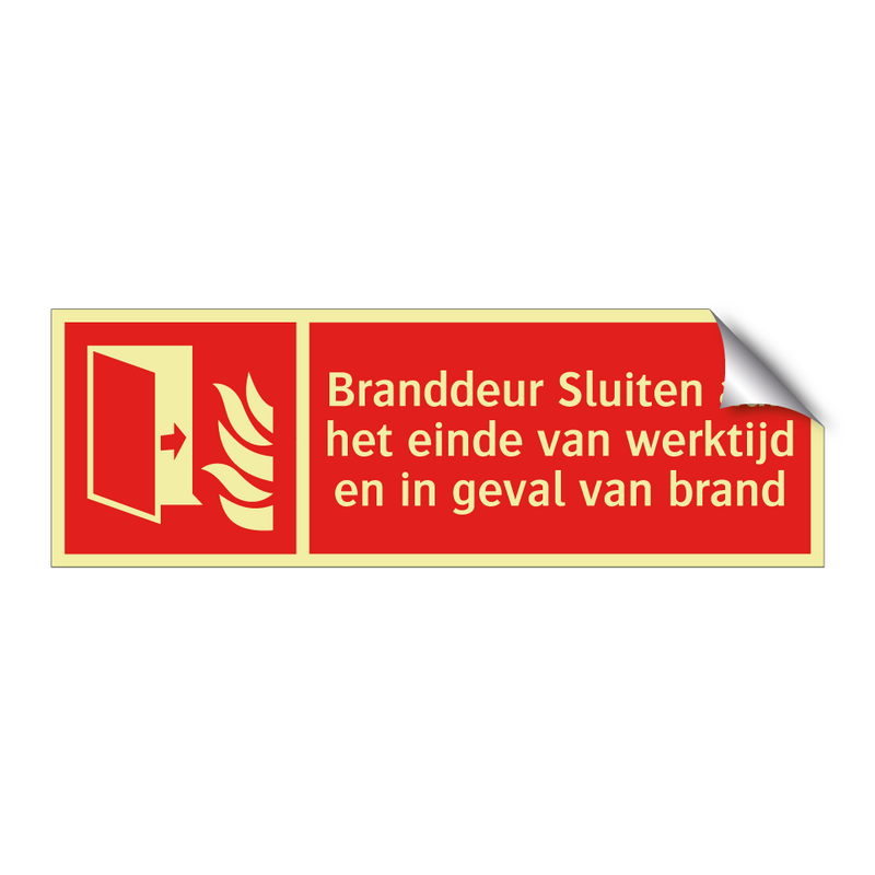 Branddeur Sluiten aan het einde van werktijd en in geval van brand