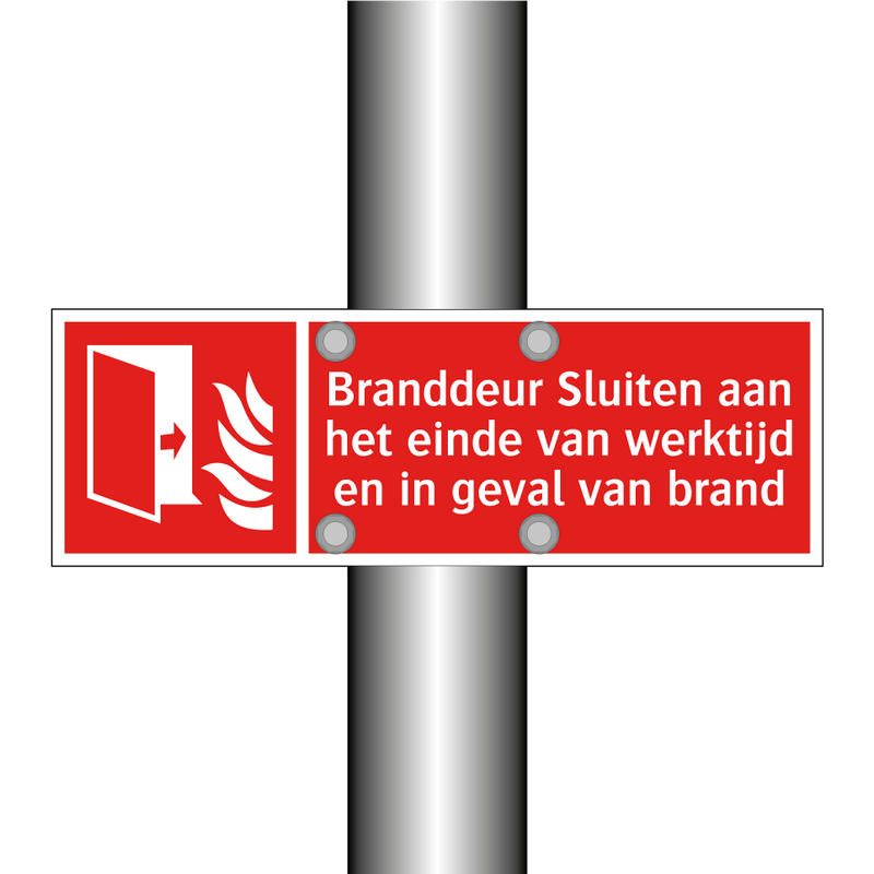 Branddeur Sluiten aan het einde van werktijd en in geval van brand