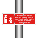 Brandblusser Schuim Geschikt voor het blussen van: - Hout, papier, textiel, etc. (A) - Brandbare vloeistoffen (B)