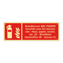 Brandblusser ABC POEDER Geschikt voor het blussen van: -Hout, papier, textiel, etc. (A) - Brandbare vloeistoffen (B) - Gassen (C)