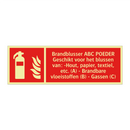 Brandblusser ABC POEDER Geschikt voor het blussen van: -Hout, papier, textiel, etc. (A) - Brandbare vloeistoffen (B) - Gassen (C)