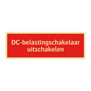 DC-belastingschakelaar uitschakelen