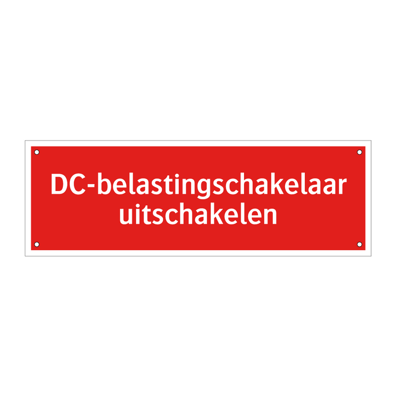 DC-belastingschakelaar uitschakelen