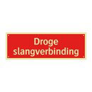 Droge slangverbinding