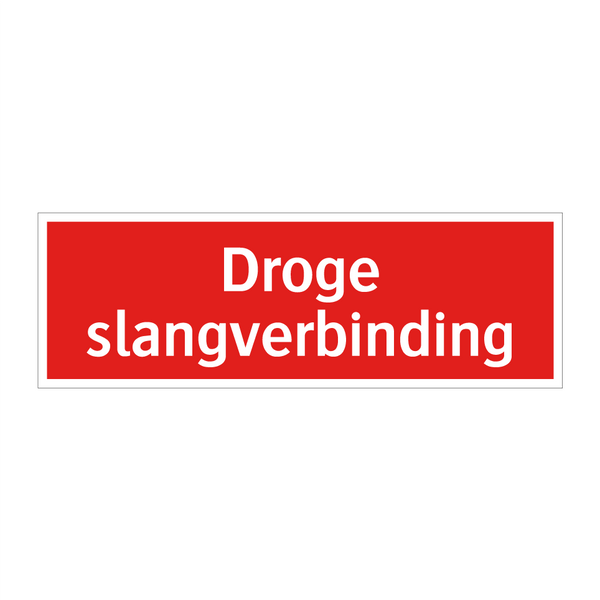 Droge slangverbinding
