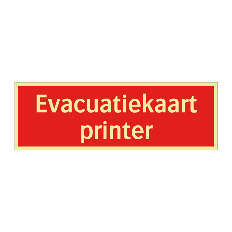 Evacuatiekaart printer