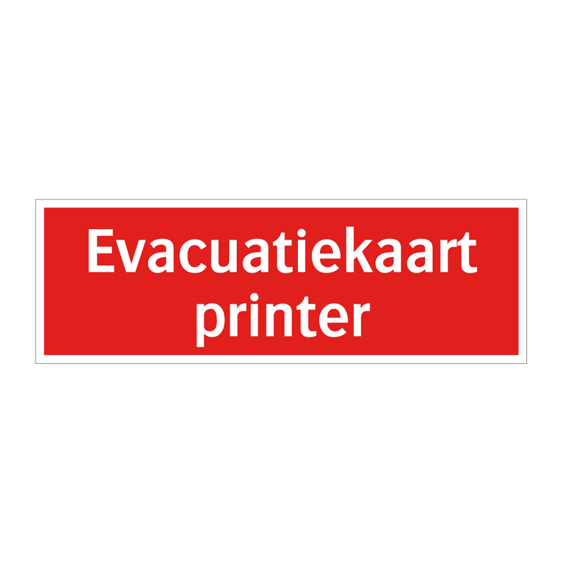Evacuatiekaart printer