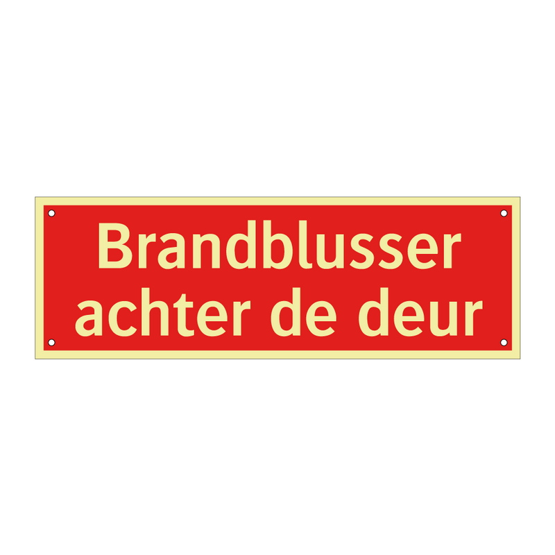 Brandblusser achter de deur