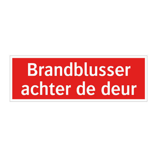 Brandblusser achter de deur