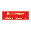 Brandweer toegangszone
